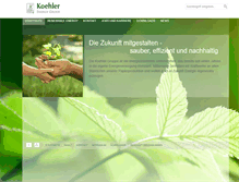 Tablet Screenshot of koehlerenergy.com